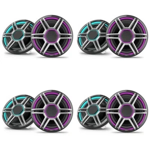 Garmin Fusion 4 Pairs Apollo AP-FL88SPG 8.8" LED Marine Speakers Sport Grills... - Picture 1 of 4