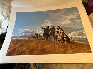 PAUL CALLE, BOUND FOR RENDEZVOUS LIMITED EDITION PRINT, NEW MINT, MOUNTAIN MAN - Picture 1 of 7
