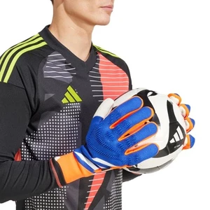 adidas Predator Pro Goalkeeper Gloves FSP Fingersave Blue Orange Size 10 NWT - Picture 1 of 7
