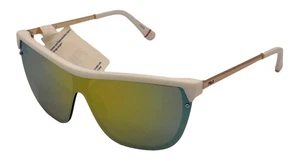 Fila Mens White Gold Plastic Shield Sunglass , Gold Flash Lens SF9343 6VCA - Picture 1 of 15