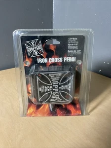 NEW NOS West Coast Choppers Bicycle Pedals - Vintage Iron Cross Design - Picture 1 of 5