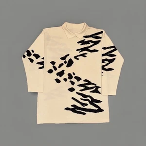 Escada Margaretha Ley Animal Leo Zebra Cream/Black Cashmere Blend Jumper Sweater - Picture 1 of 18