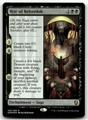 Rite of Belzenlok #102 (Foil) (LP) Dominaria DOM Magic MTG - Image 1 of 2