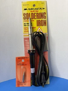 De colección ARCHER Radio Shack Soldador Eléctrico Tipo Lápiz con Punta Extra Nos - Imagen 1 de 13