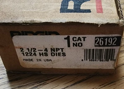 Ridgid Machine Universal Heads (26192) 2 1/2" - 4 " NPT, Right Hand - Image 1 of 4