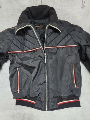 复古雅马哈 Maxim Wear 雪地摩托车夹克黑色绝缘男式中号高  — 第 1/4 张图片