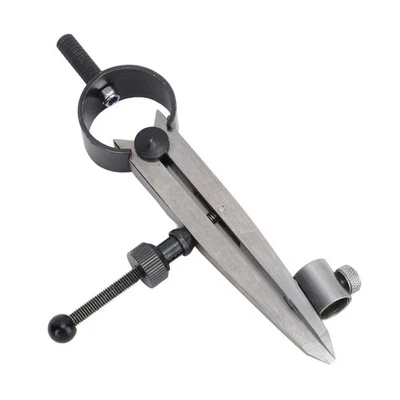 ﹣Flat Leg Spring Caliper 75mm Adjustable Lockable Steel Compass Divider With Pen - Image 1 of 4