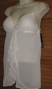APT.9 White Lace Negligee Teddy Nighty Thong Panties Size S/M/L/XL NWT #CL09 - Picture 1 of 7