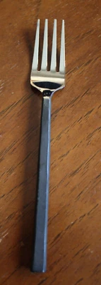 Вилка (вилки) для салата JASON Black Inox Artisans неиспользованная 18/8 столовые приборы из нержавеющей стали Индия - Изображение 1 из 4