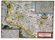 MEXICO: Genuine antique map by Johann Bussemacher for Matthias Quad ca. 1600