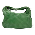 Authentische BOTTEGAVENETA Handtasche grünes Leder z0977