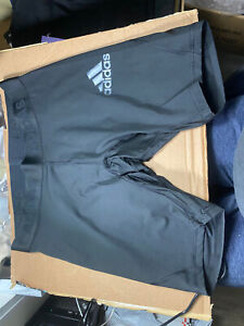NWT Adidas Mens 3 Stripes Alphaskin Sport Tight Shorts Black Size XL DZ8430