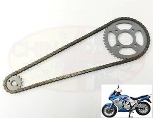 Chain & Sprockets Set Heavy Duty Black for Kinroad XT50-18 Sports Moped - Picture 1 of 4