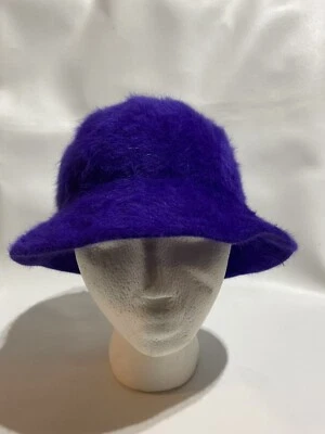 Vintage French Rabbit Hair Bucket Fedora Hat Macys California 70s 80s France - Image 1 of 4