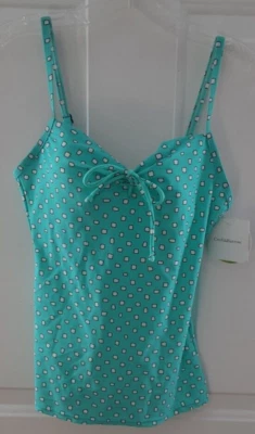 Top de traje de baño Croft & Barrow turquesa con licra y potenciador de busto - ¡Nuevo! Foto 1 de 4