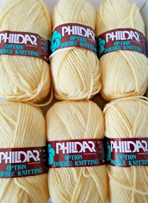  Phildar Option Double Knitting Yarn Lt. Yellow #775H104/ light worsted yarn - Image 1 of 4
