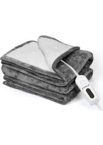 Electric Heated Blanket 50x60" Machine Washable Fast Heating Thick Ultra Soft - Picture 1 of 9