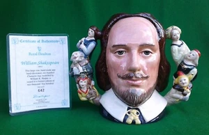 ROYAL DOULTON “WILLIAM SHAKESPEARE” TWO HANDLED CHARACTER JUG - LTD EDN & COA. - Picture 1 of 16