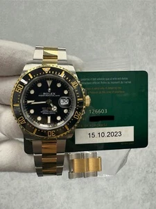 Rolex Sea-Dweller 126603 wtih Card 18k Yellow Gold Two Tone Oyster Bracelet 43mm - Picture 1 of 5