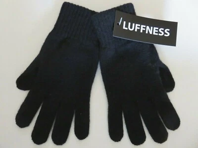 Ladies gloves navy blue lambswool made Scotland NEW wool woollen winter womens - Image 1 of 4