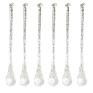 Christmas Tree Decoration 6 Pack Frosted Glass Droplet Icicles - Picture 1 of 2