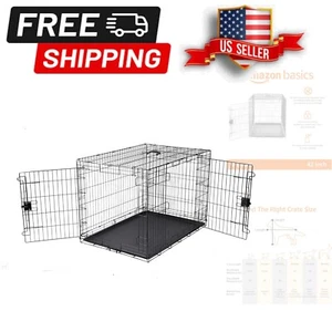 Versatile Indoor Metal Dog Crate with Double Doors and Adjustable Divider - Picture 1 of 9