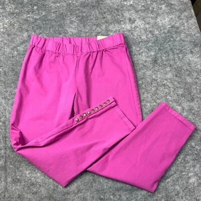 Soft Surroundings Pants Womens XLP Pink Metro Ankle Pull On Cotton Stretch NEW - Image 1 of 4