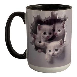 Custom Made 15oz Ceramic Coffee Mug/Cup 3D “Litter Of Kittens” Cat Lover ~Gift - Picture 1 of 4