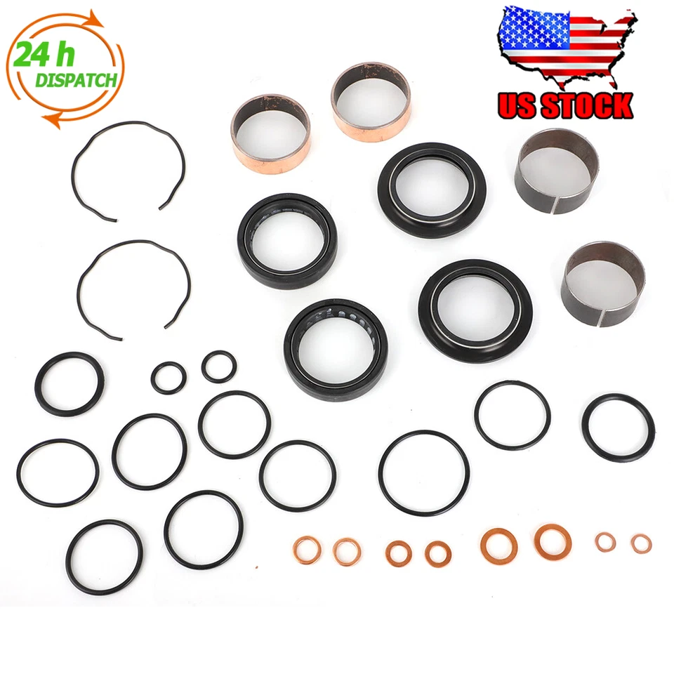 Kit de reconstrucción de sellos antipolvo y buje de horquilla para Honda VT1300 VT1100 VF750 CBR600 Foto 1 de 4