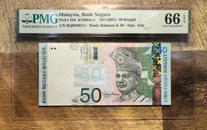 ND (2001) Malaysia 50 Ringgit P-43d KNB64a-c PMG 66 EPQ *PETROLAS* - Picture 1 of 2