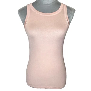 Camiseta sin mangas Allsaints Rina talla US 2 XSpequeña camisa acanalada rosa tejida larga suave verano - Imagen 1 de 10