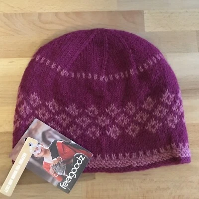Nuevo con etiquetas Gorro Feelgoodz Artisan Project Nepal tejido a mano lana polar forrado de lana Foto 1 de 4