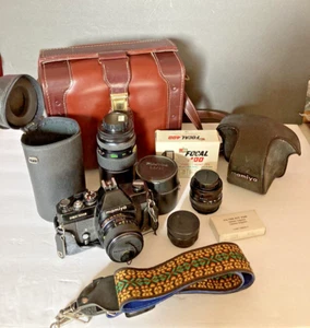 Fuji Photo Film EBC Fuji on W 1:28 F=35mm W/Lens & Case 3 Extra Lens Work Great - Picture 1 of 13