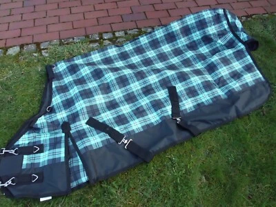 Outdoordecke  von QHP  600 Denier mit 0 g Füllung Gr 155 cm schwarz/mint kariert - Bild 1 von 4