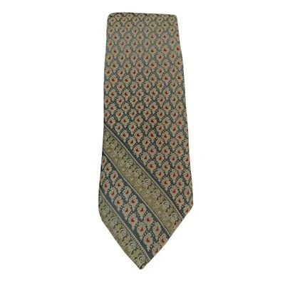 Gravata masculina vintage Yves Saint Laurent toda de seda 3" de largura/55" vermelha marinha empresarial - Imagem 1 de 4