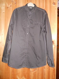 Michael Brandon Charcoal Grey Long Sleeved Shirt Size M/M - Picture 1 of 4