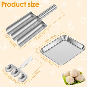 Meatball Maker Tool Stainless Steel Meatball Maker with Tray Efficient teHhz - Picture 1 of 12