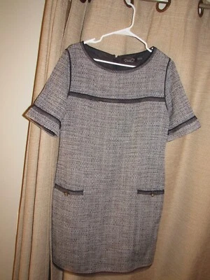 MAGASCHONI Vestido Mujer Talla 12 Hasta la Rodilla Azul Blanco Mezcla Algodón Excelente Foto 1 de 4