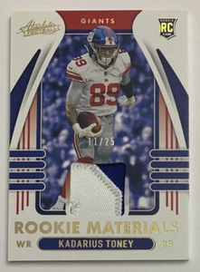 2021 Absolute Football Kadarius Toney Rookie Materials PRIME 11/25 Jersey Relic! - Bild 1 von 2