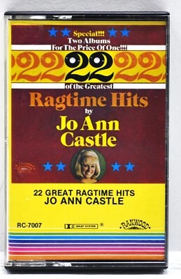 JO ANN CASTLE  "22 Great Ragtime Hits"   1977 Cassette   Ranwood  RC-7007 - Image 1 of 4