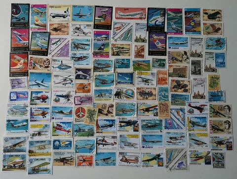 Planes/Aircraft/Aviation Stamps Collection - 100 to 1000 Different Stamps Cover