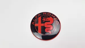 2x ALFA ROMEO Emblem Rot 74 mm Front Heck Scudetto 147 156 159 166 MITO - Bild 1 von 2