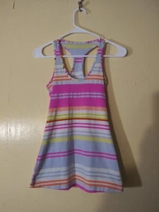 LULULEMON RACERBACK STRIPED TANK TOP ( MEASURES 13" ARMPIT TO ARMPIT) - Picture 1 of 3