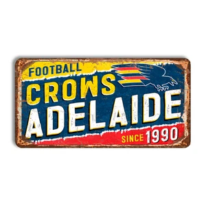 Blechschild Adelaide Crows Vintage Adelaide Crows Schild Football AFL Rosteffekt - Bild 1 von 5