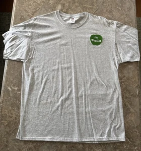 The Beatles Apple Logo TShirt-XL-Custom Sewn On Patch-Fruit Of Loom-Lt. Gray-NEW - Picture 1 of 12