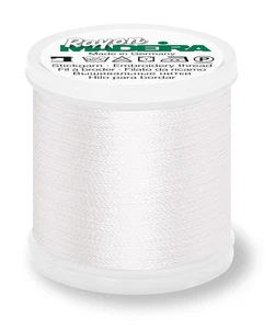 Madeira Rayon 40 machine embroidery thread 1000m spool color 1001 white - Picture 1 of 1