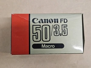Vintage Canon NOS FD NFD 50mm 3.5 Macro Objektiv mit Verlängerungsrohr JAPAN 1985 - Bild 1 von 4