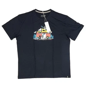 Smartwool River Van Graphic T-Shirt Tee Shirt Size XL Short Sleeve Navy Blue NWT - Picture 1 of 16