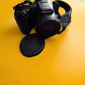 Nikon CoolPix L105 Black w/ Neck strap Nikkor 15x wide optical Zoom VR - Picture 1 of 12