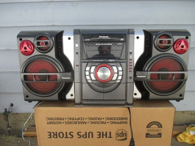 Panasonic Stereo Receiver SA-AK330 5 CD Changer AM/FM Dual Cassette Working - Image 1 of 4